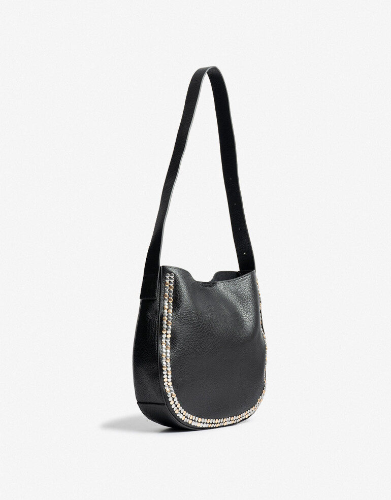 Saca Cartera Formato Saca Con Tachas - Negro