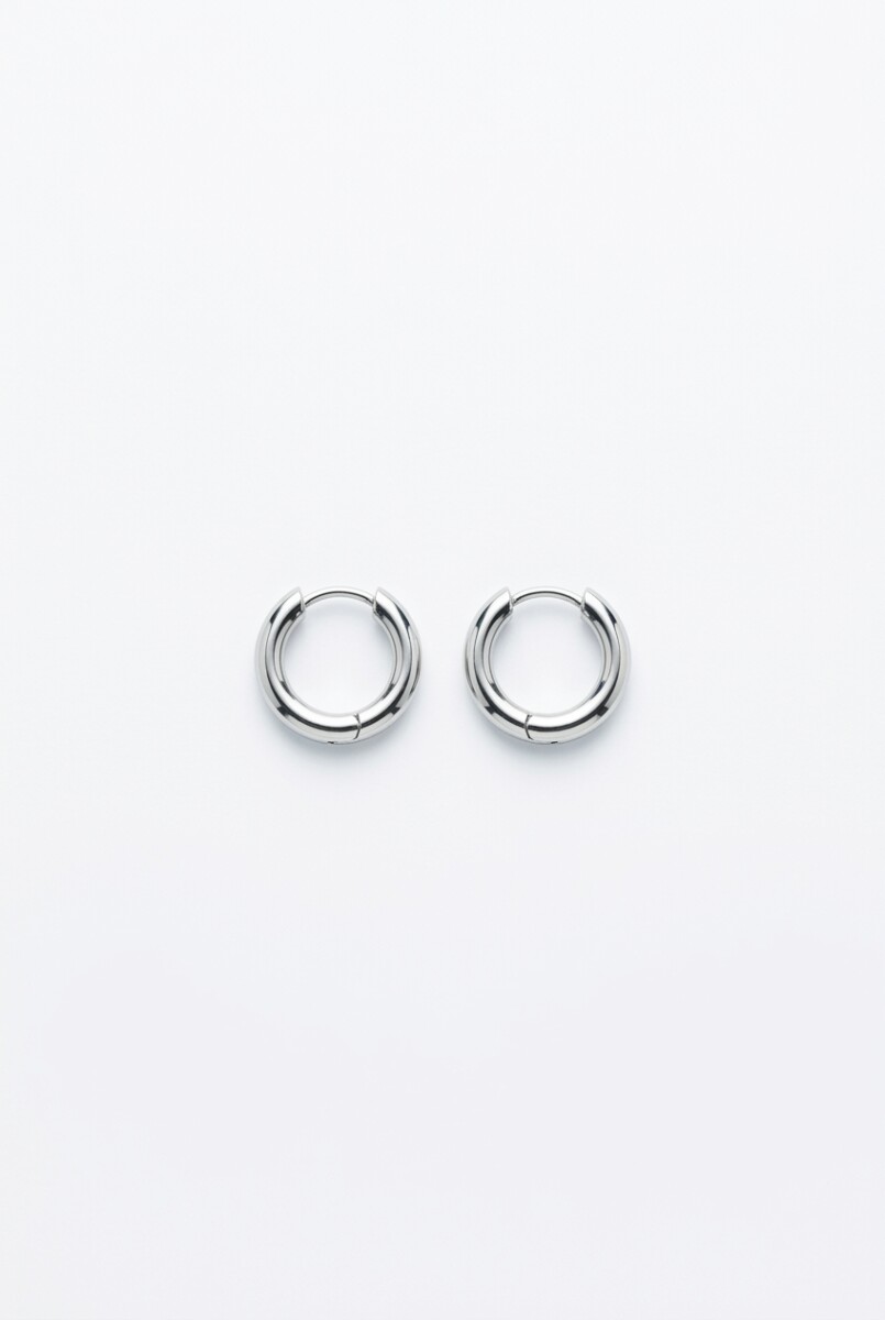 Aros acero grueso extra small - plateado 