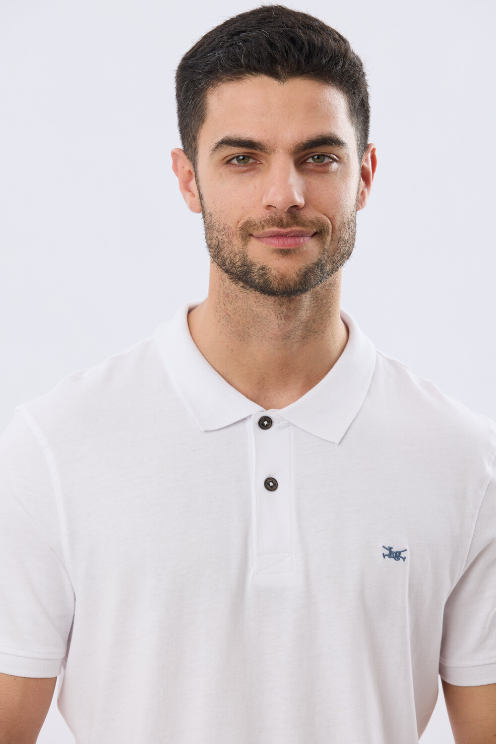 REMERA POLO LISA JERSEY Blanco