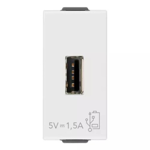 MODULO 1 USB 5V. 1,5 A. VIMAR NEVE MODULO 1 USB 5V. 1,5 A. VIMAR NEVE