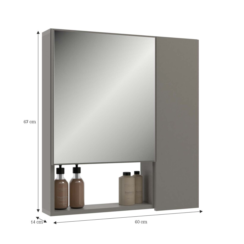 ESPEJO BOTIQUIN MDF GRIS ALTUS