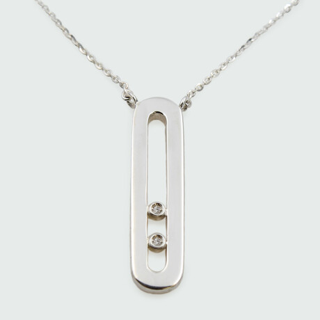 Colgante con cadena Jacinta de plata 925 con brillantes Colgante con cadena Jacinta de plata 925 con brillantes