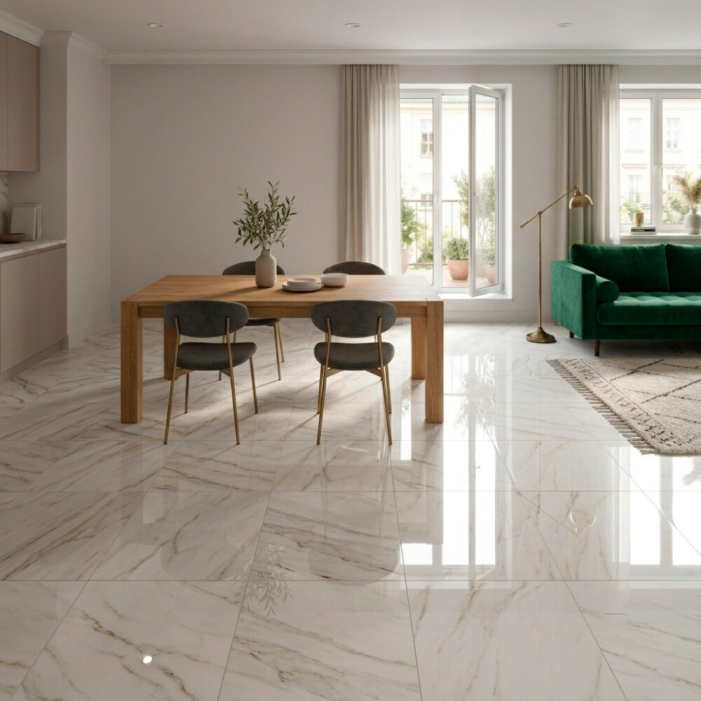 PORCELANATO BRANCO PARANA ESM POL 60X60 CM Porcelanato Branco Parana Esm Pol 60x60 Cm
