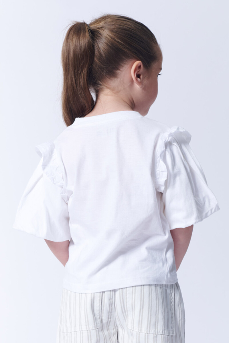 Remera manga balloon Blanco