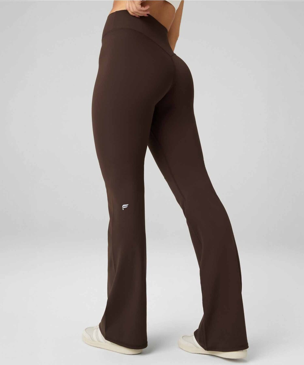Leggings Flare PureLuxe High-Waisted TLC Kick Mujer - Cacao 