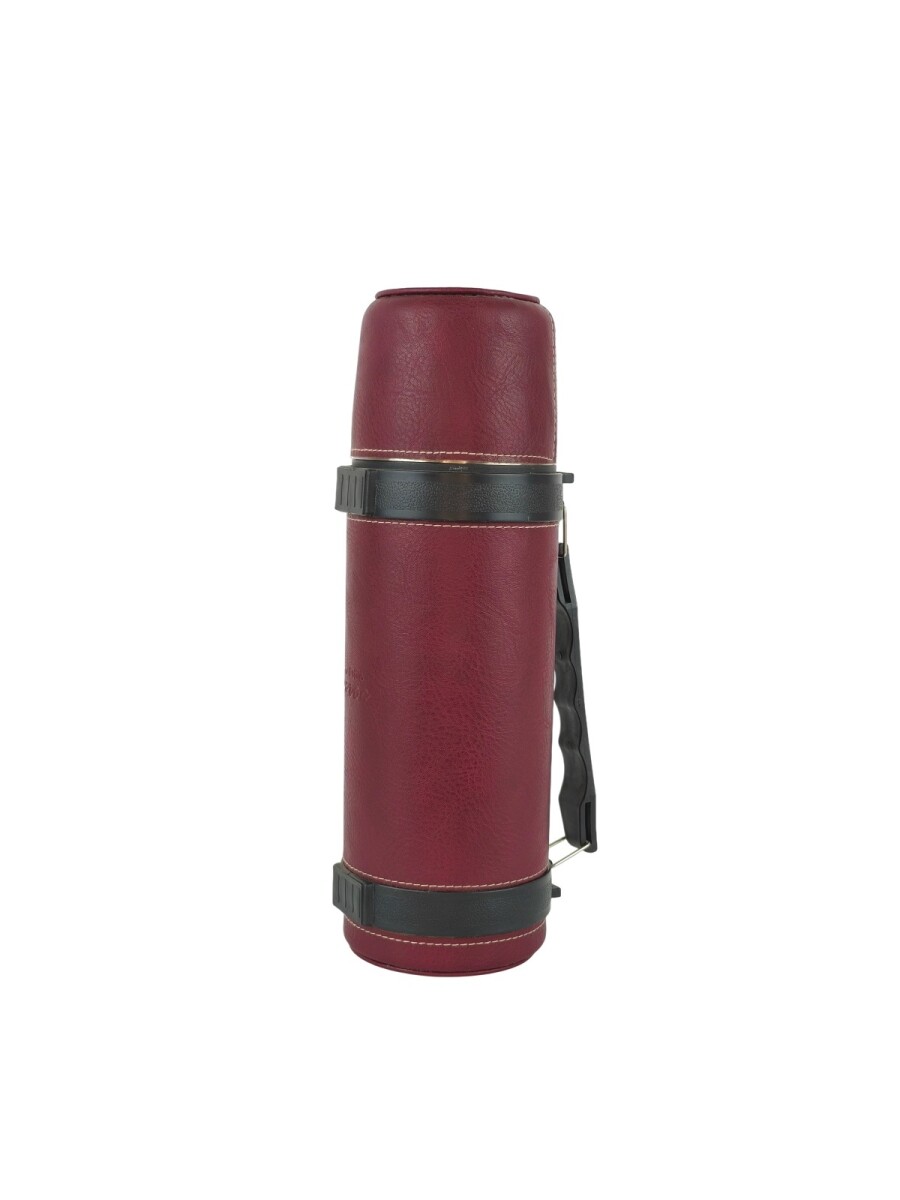 Termo de acero forrado 1 litro - Bordó 