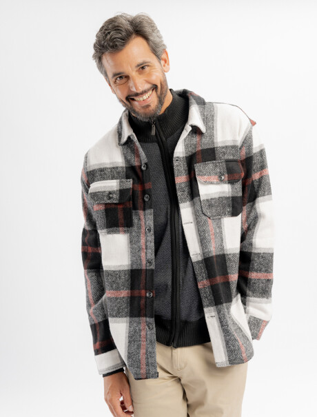 Sobrecamisa franela negro