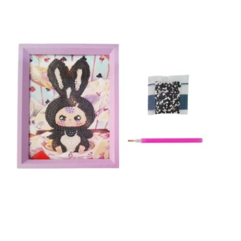 Kit para crear tu propio cuadro labubu con diamantes Kit Para Crear Tu Propio Cuadro Labubu Con Diamantes