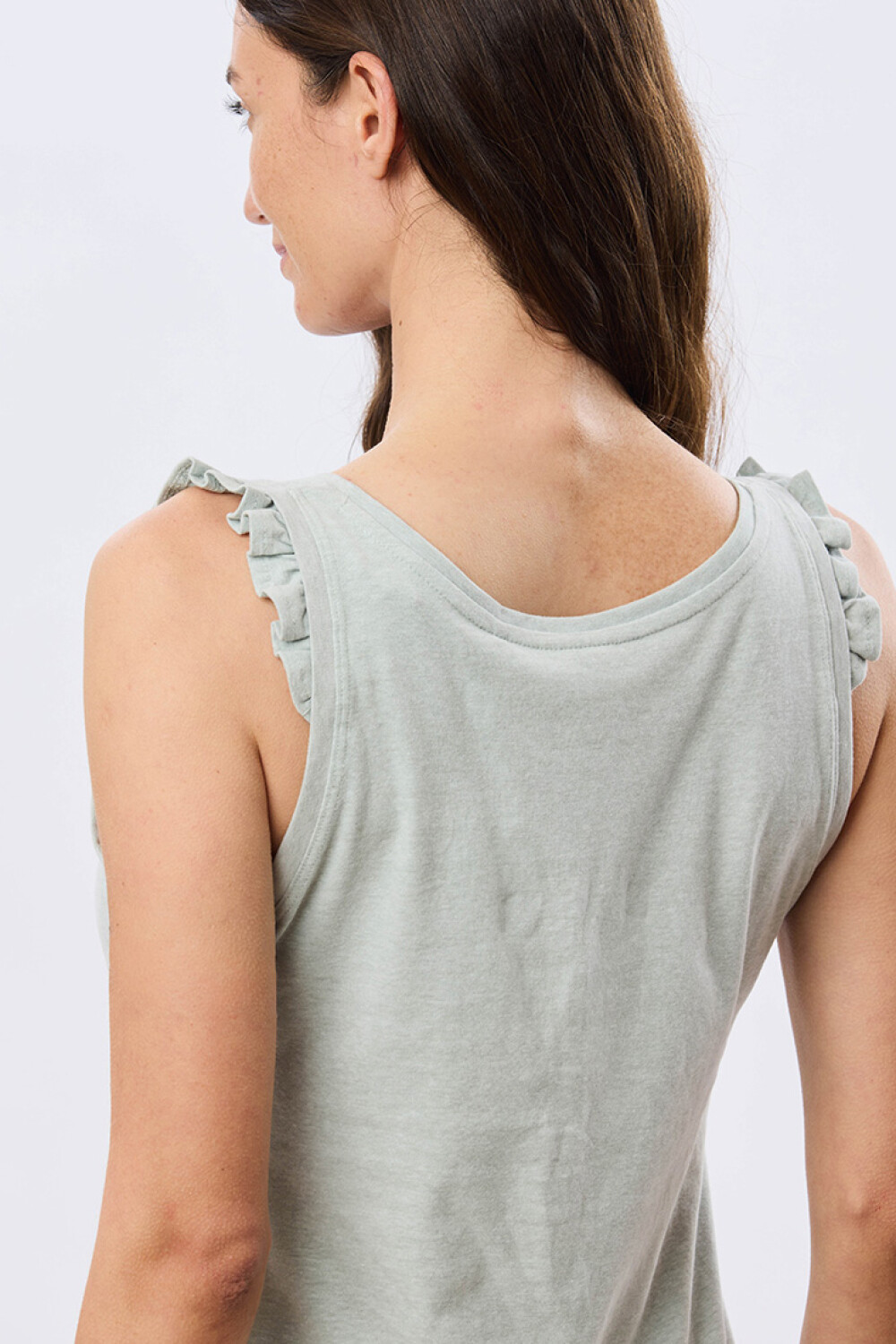 MUSCULOSA LISA DE ALGODÓN Verde