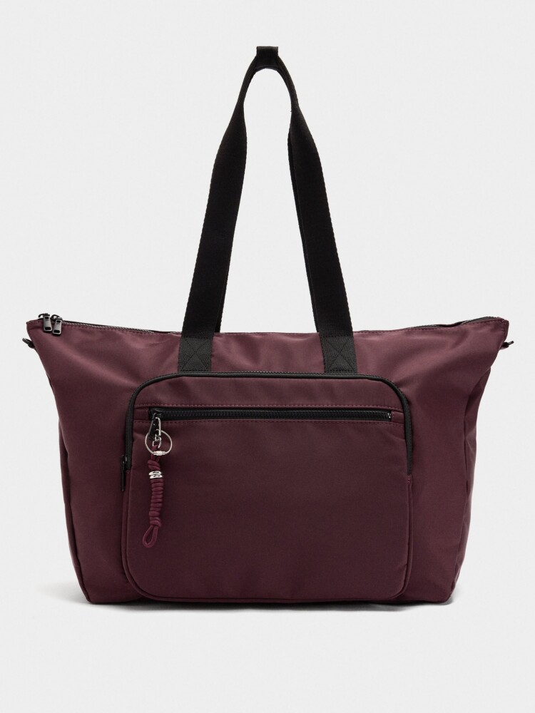 Bolso De Fin De Semana De Nylon burdeos