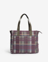 Shopper Nylon Shopper Con Doble Asa De Hombro. - Estampado Escoces