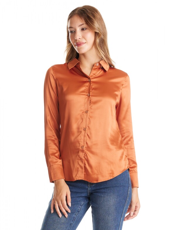 Camisa Saten TERRACOTA