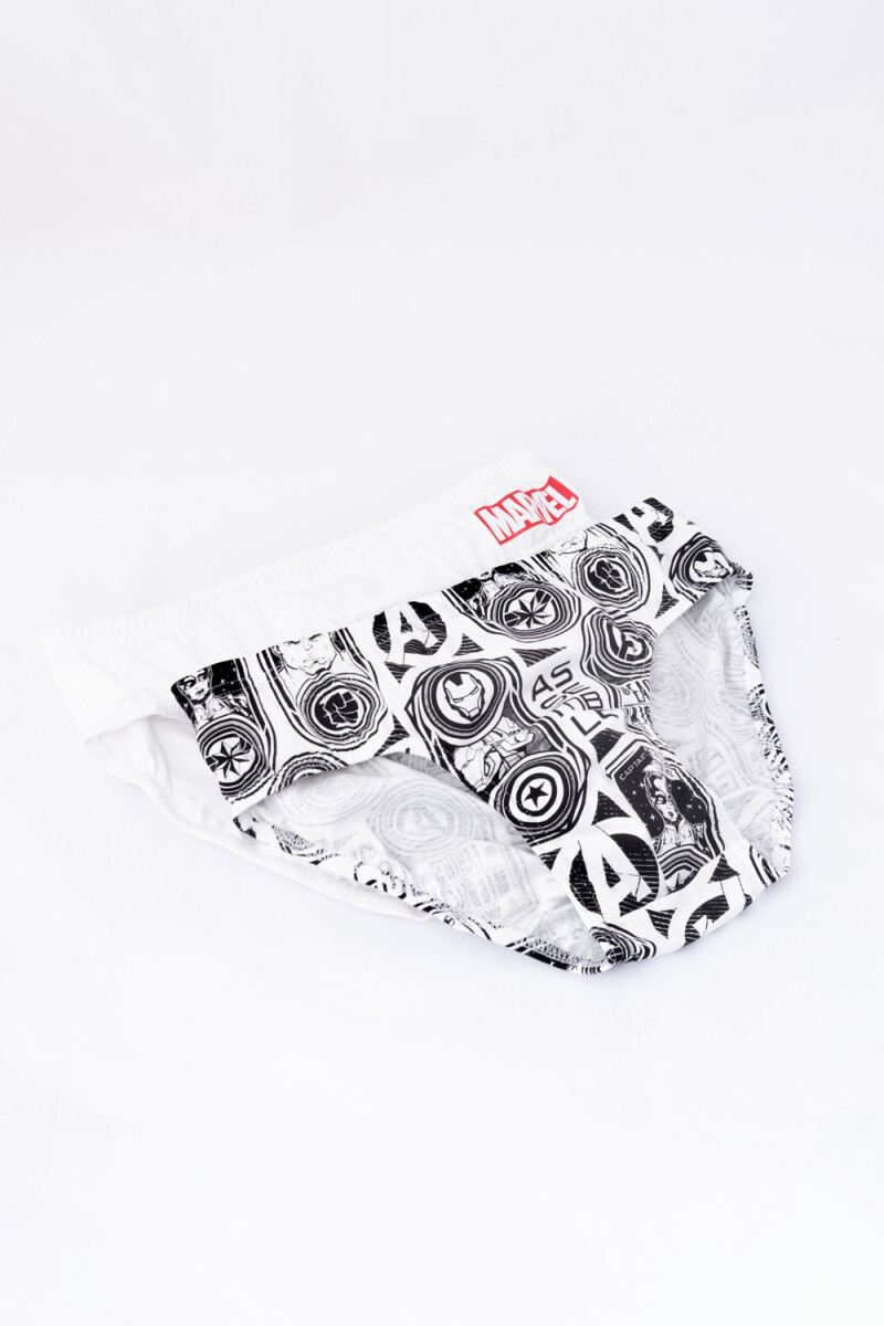 Pack x2 slip - Marvel Blanco Y Negro 
