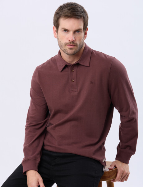 REMERA POLO JERSEY Bordo
