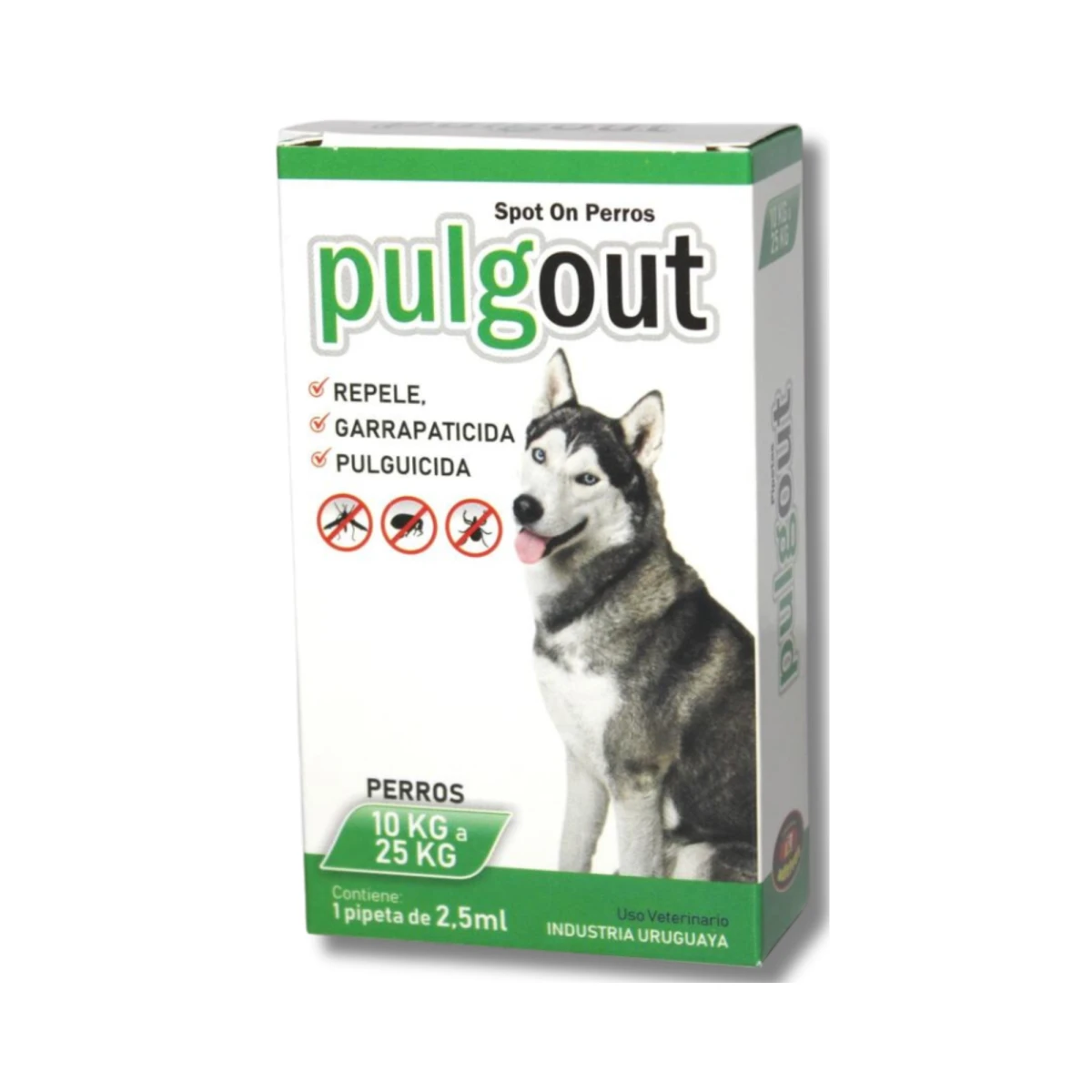 Pulgout Perros 2.5 Ml 10 - 25 Kg 