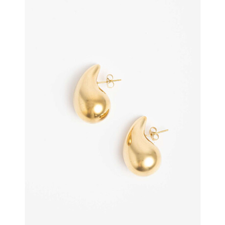 Aros Colgantes Cortos Metal Dorado