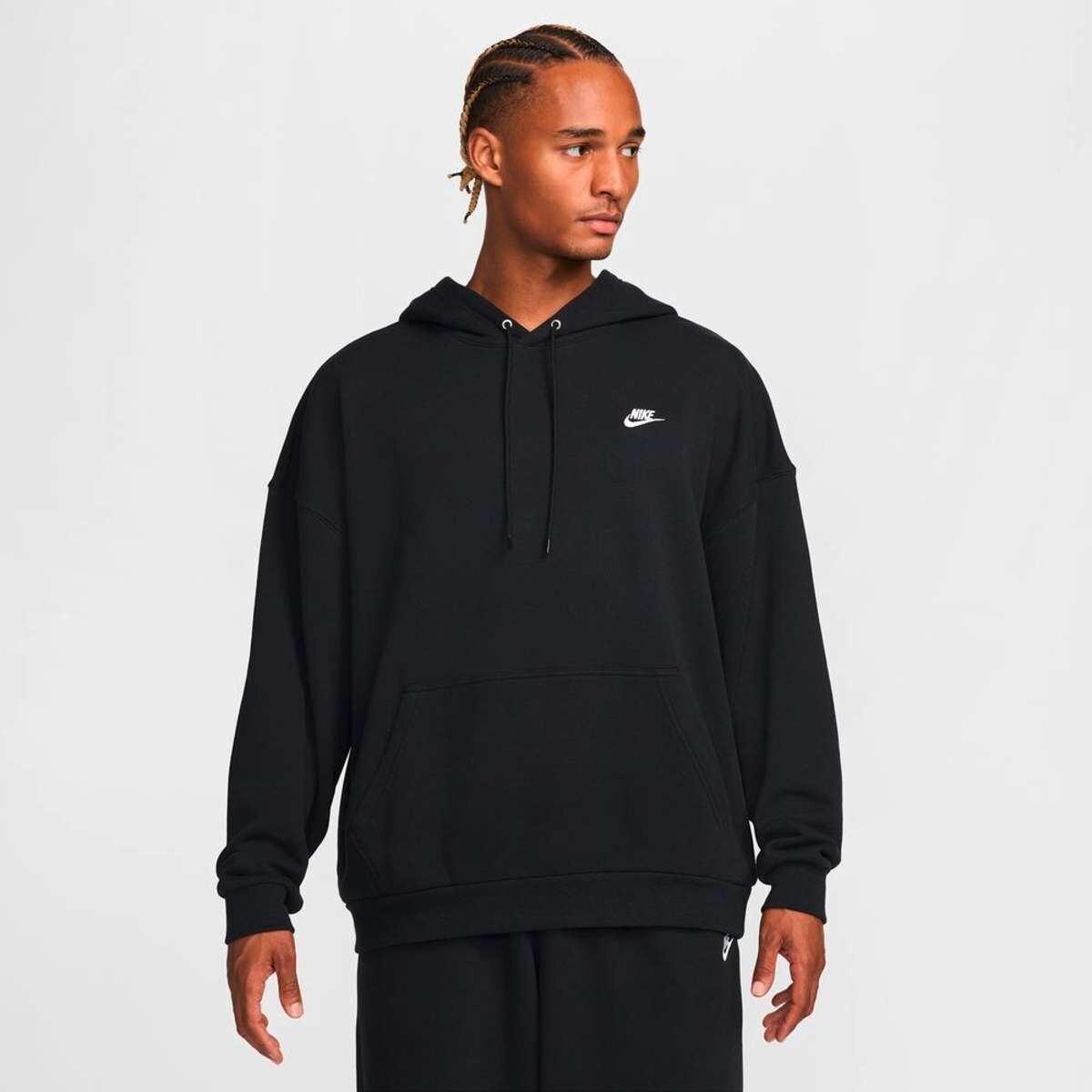 Abrigo Nike Club Fleece Hoodie de Hombre - negro 