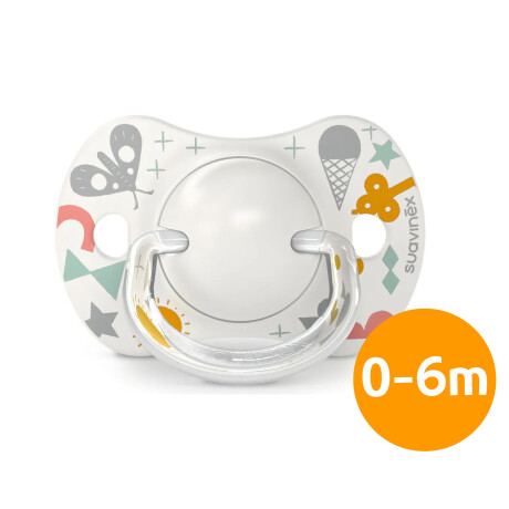 Chupete X2 Fisiológico SX Pro 0-6m Silicona Ultra Soft Blanco