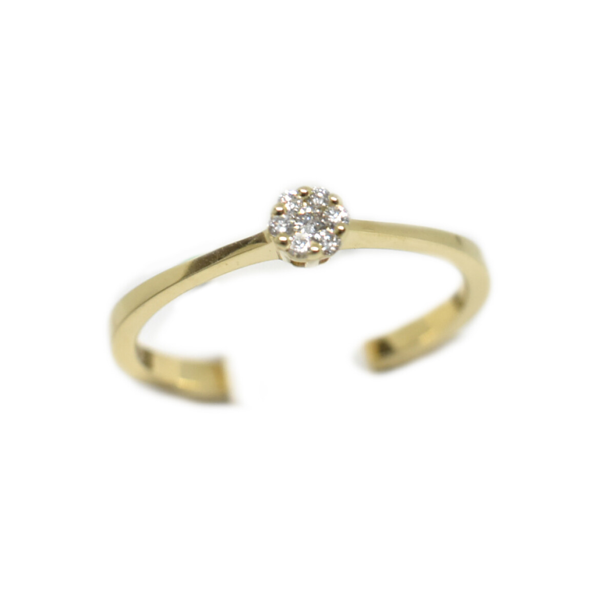 Anillo en Oro 18 Kilates y Diamante 