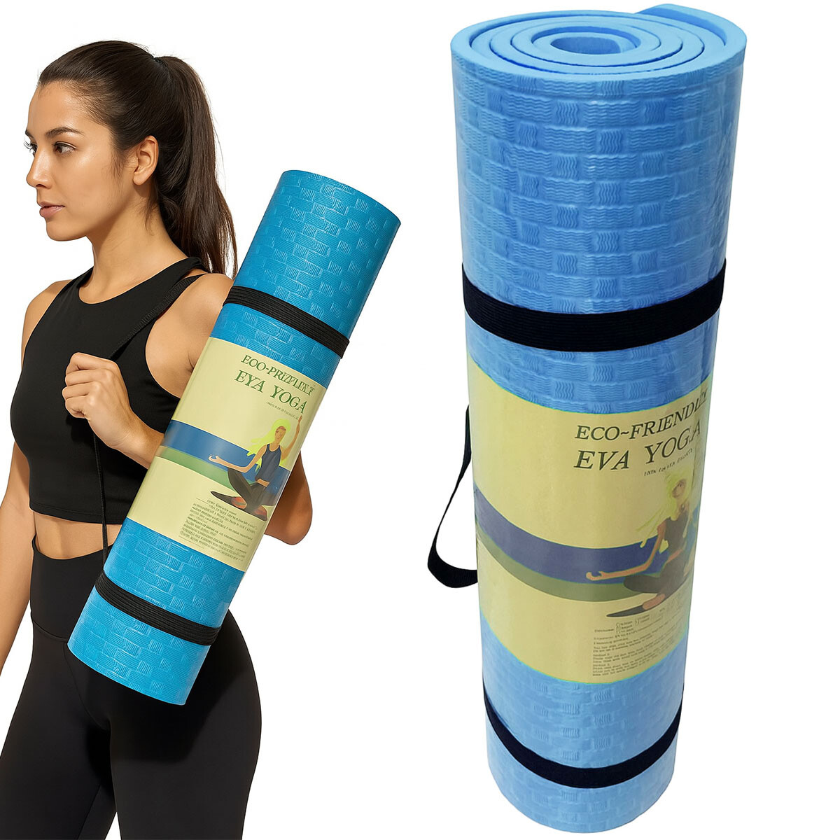Colchoneta De Yoga 10mm - Celeste 