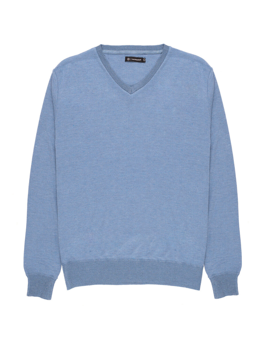 Sweater básico - celeste 