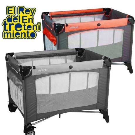 Practicuna Infanti Doble Altura Cuna Cambiador Corral Naranja