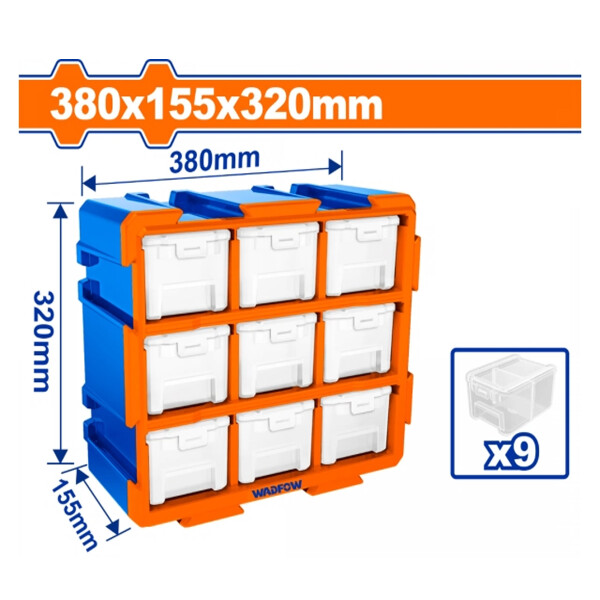ORGANIZADOR MODULAR TRANSPARENTE 380X155X320MM C GAVETAS WADFOW WTB8331 ORGANIZADOR MODULAR TRANSPARENTE 380X155X320MM C GAVETAS WADFOW WTB8331