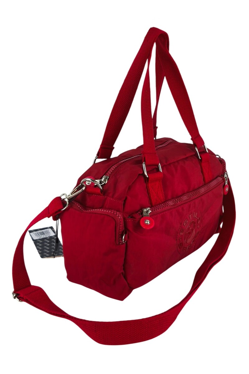 Morral con bolsillos Rojo
