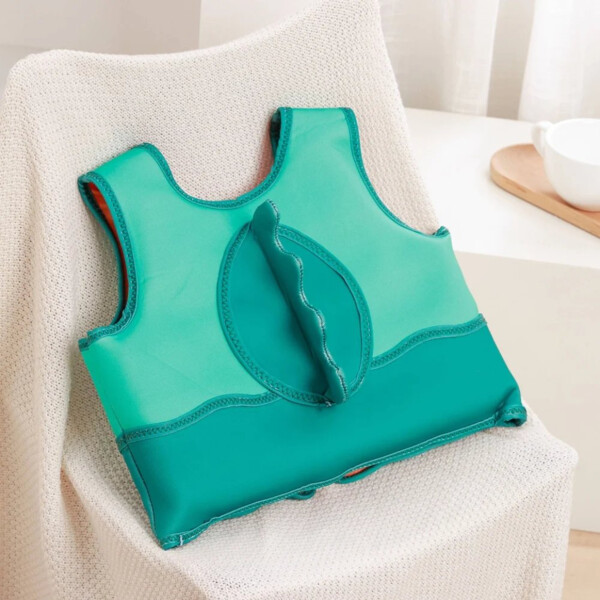 Chaleco Flotador Infantil 3D 19 KG Salvavidas Natacion NIños Variante Color Verde