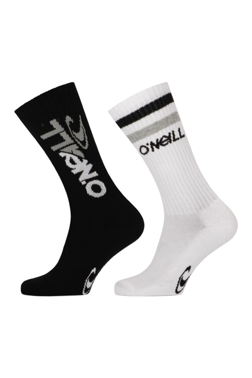 Medias O'Neill Sport Unisex Pack x2 Negro/Blanco