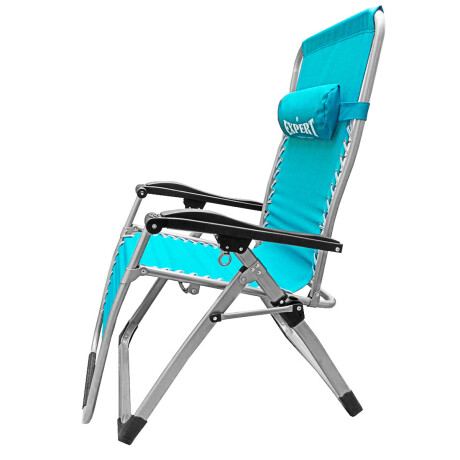 Silla Reposera Plegable Aluminio Alta Gama Playa Celeste