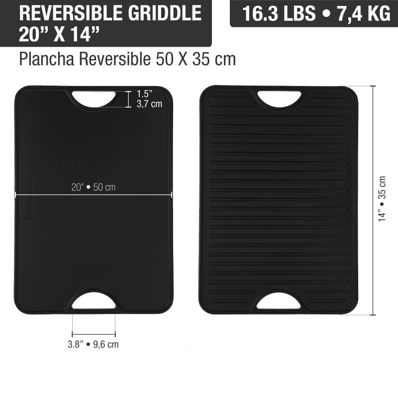 Plancha Hierro curado reversible Victoria (50x35) Plancha Hierro curado reversible Victoria (50x35)