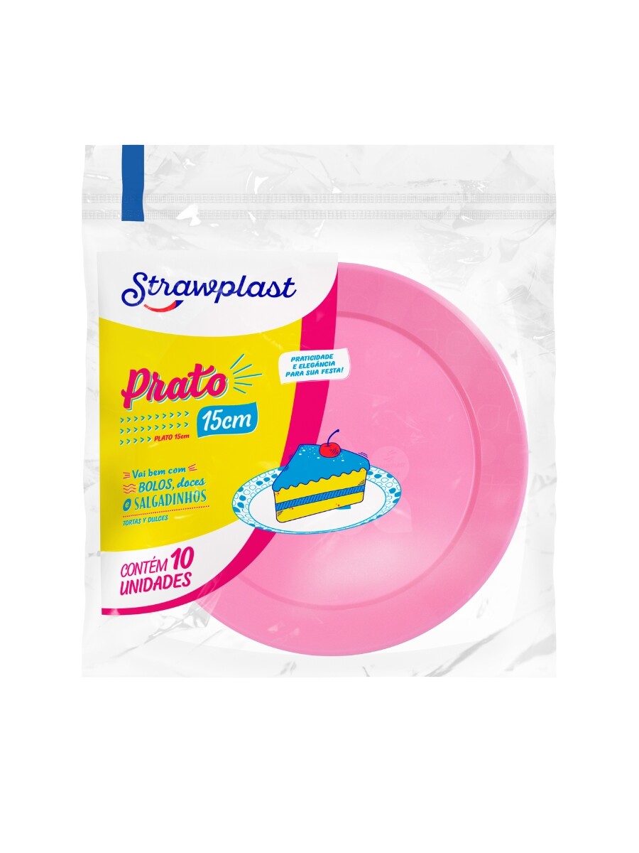 PLATOS REDONDOS 15cm rosa