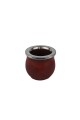 Mate Ceramica cuero mini chato Marron