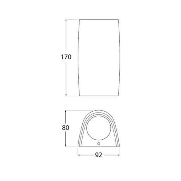 Aplique LED cilínd. blanco IP55 2xGU10 inc MARTA90 FL0399