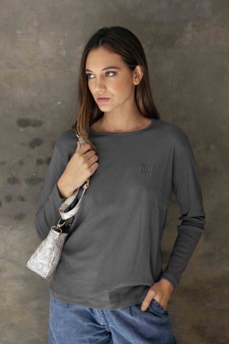 Long Pur Gris Oscuro