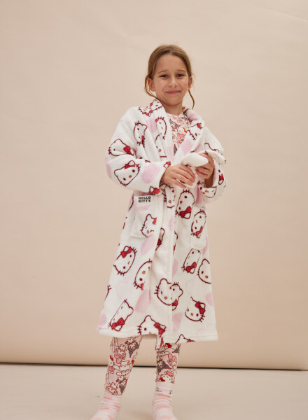 Bata hello kitty coral fleece Rosado