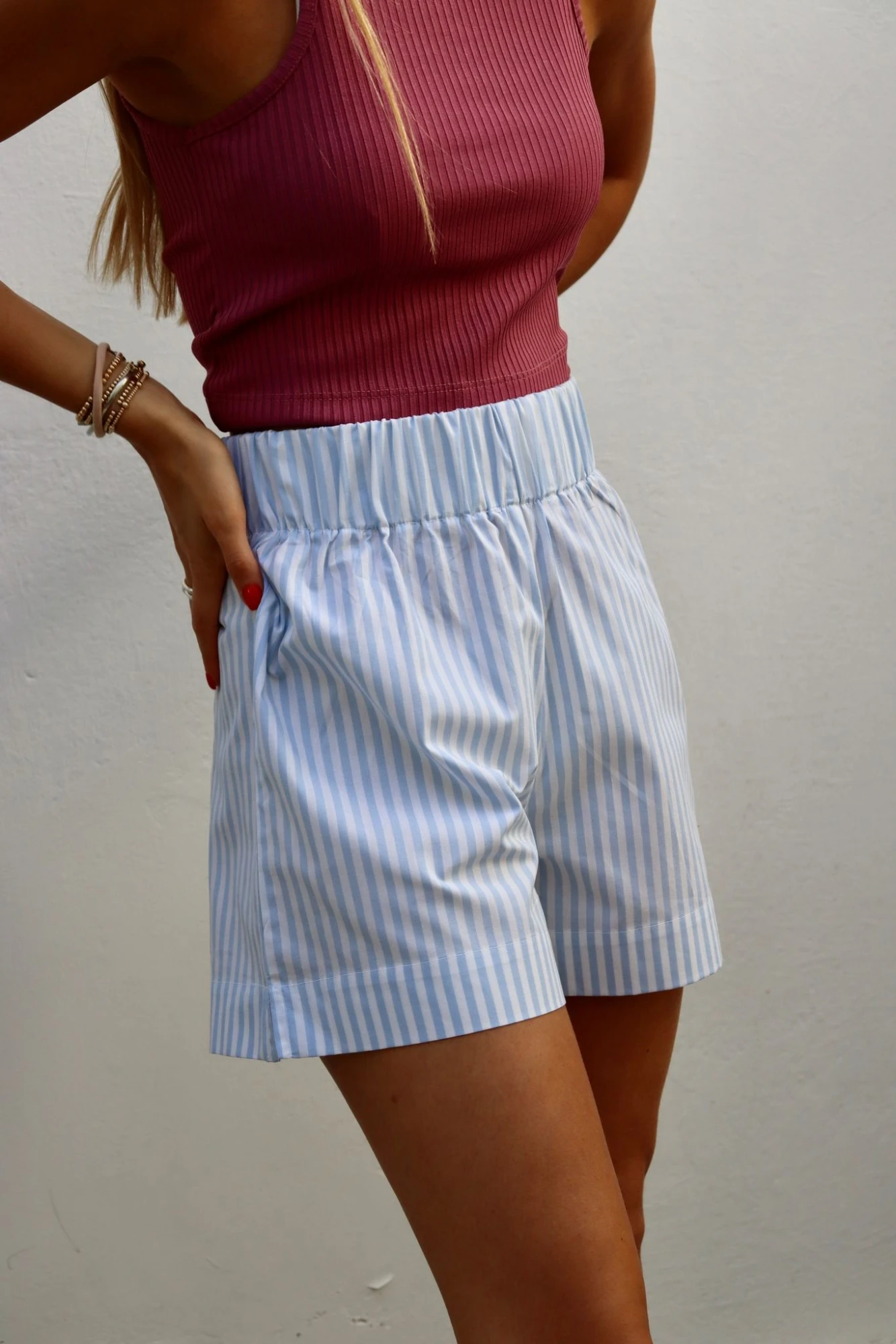 Stripes Short celeste s