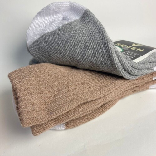 Medias Para Diabeticos Pack x3 Seven Grey/beige