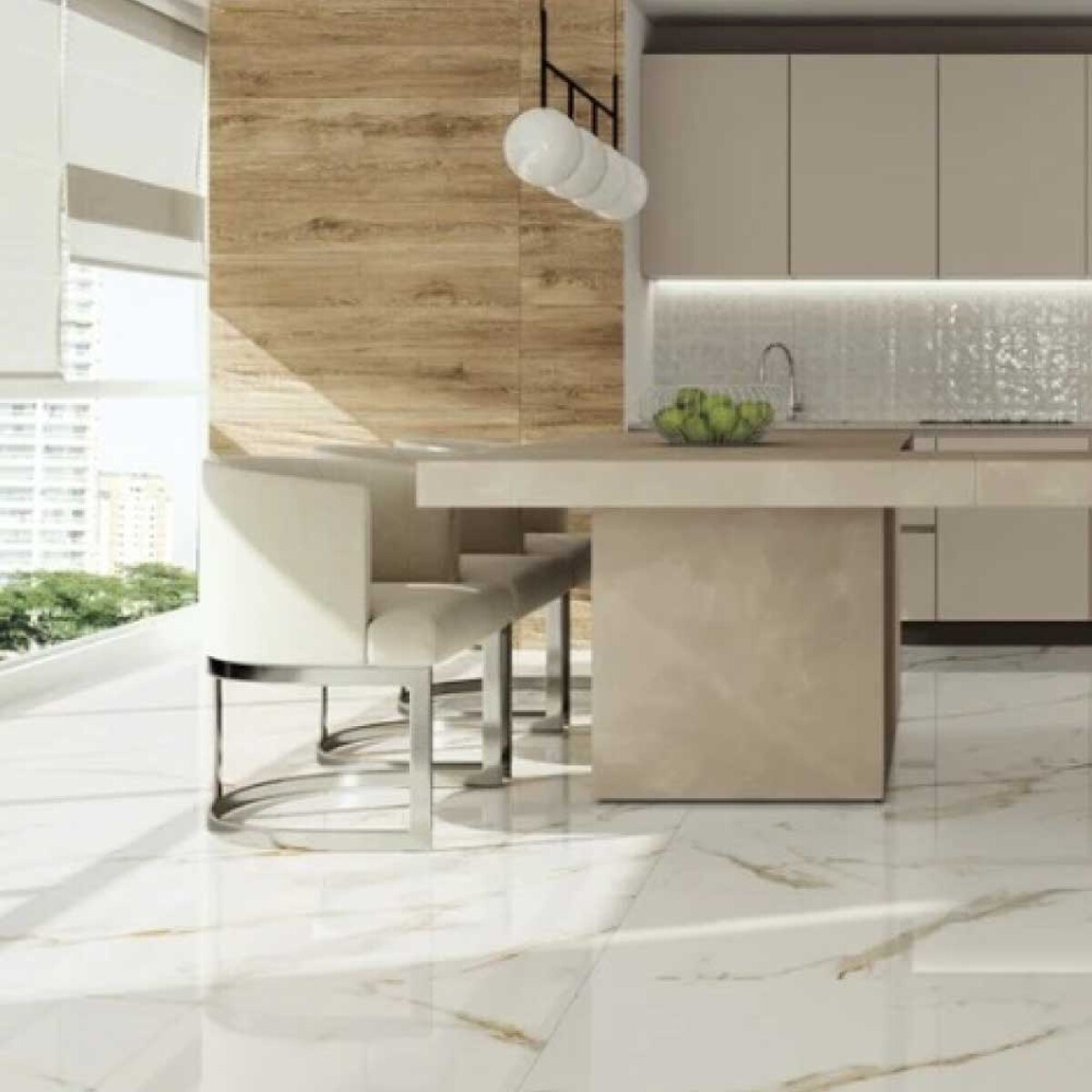 Porcelanato Canova Calacata WH POL - 1.37m2 