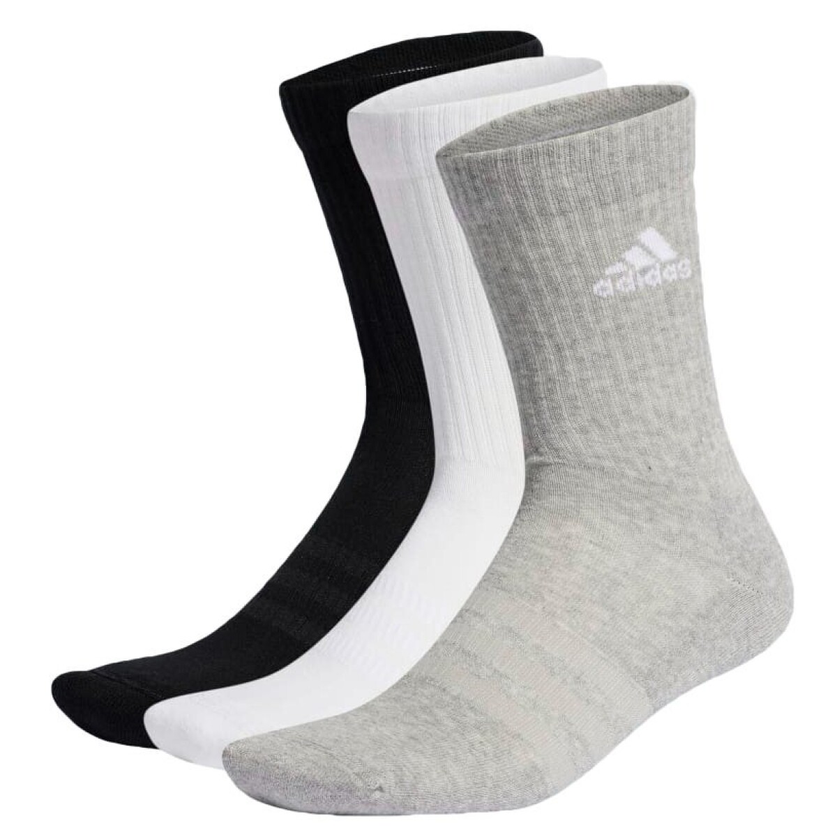 Medias de Hombre Adidas x3 SPW - Gris - Blanco - Negro 