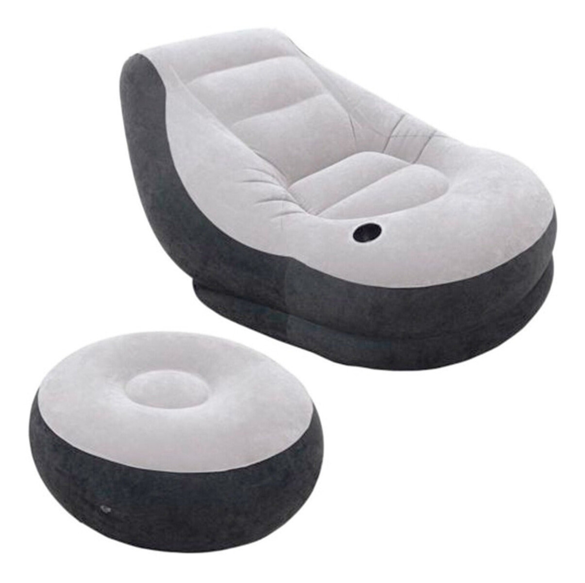 Set Intex Sillón + Apoya Pies Puff Asiento Inflable 