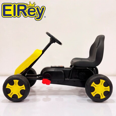 Auto Go Karting Pedal Infantil Cuatriciclo Carrera Amarillo