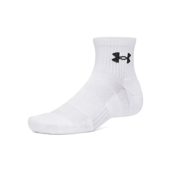 Medias UA Performance Cotton 3p Qtr Hombre 6009686-100 Blanco