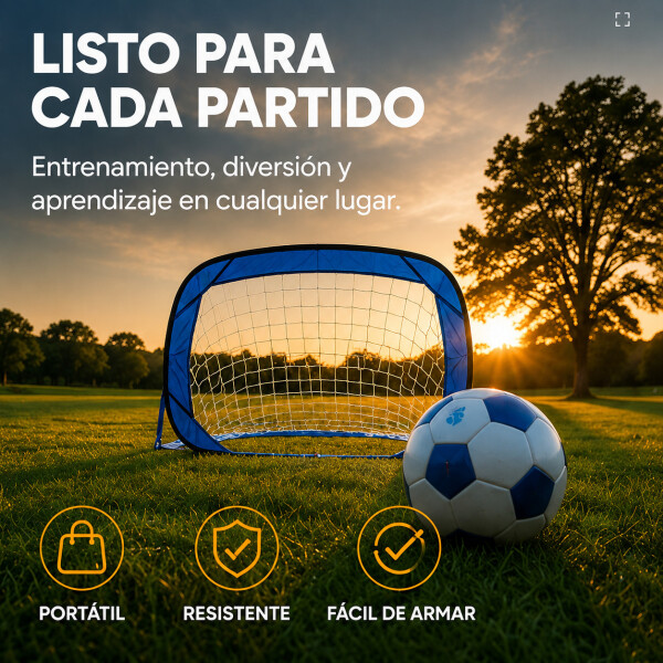 Kit x2 Arco Futbol Plegable Fácil Armado Portatil Niños Kit x2 Arco Futbol Plegable Fácil Armado Portatil Niños