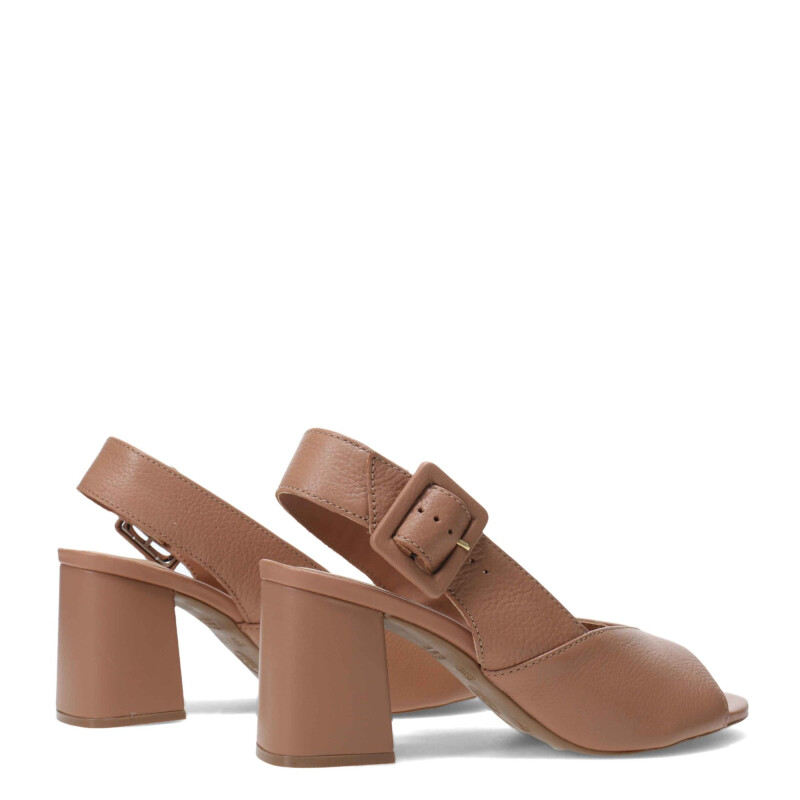 Sandalias de Mujer Bottero con Hebilla y Punta Abierta Marrón Cafe