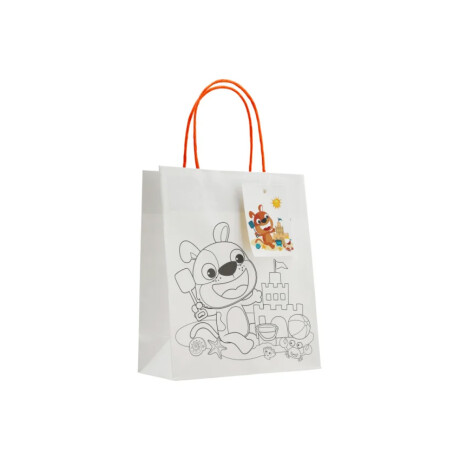 Bolsa de Regalo con Cordon para Pintar Chica Perro