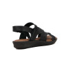 Country Sandalia Casual C/dos Tiras Y Pulsera Negro
