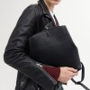 Mochila Oslo en Efecto Cuero Graneado Negro