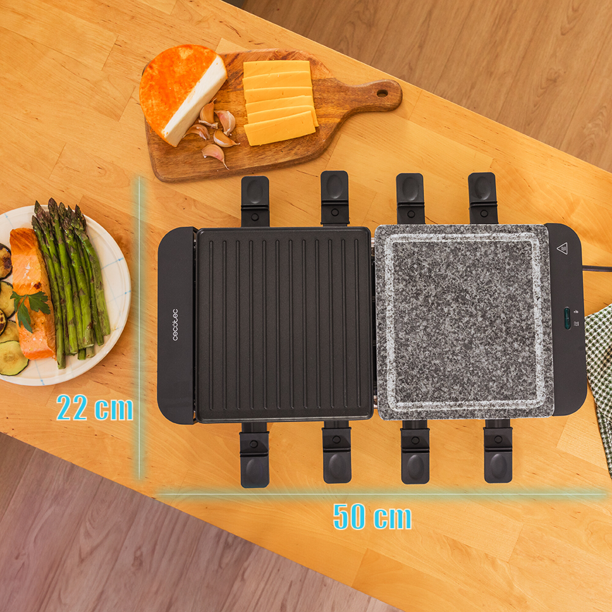 Raclette 8P Inox Mix Grill — Fisher Punta